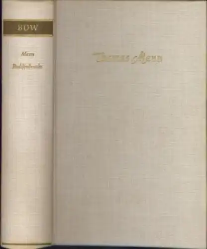 Buch: Buddenbrooks, Mann, Thomas. Bibliothek der Weltliteratur, 1965, gebraucht