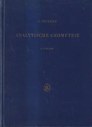 Buch: Analytische Geometrie, Günter Pickert, 1964, Geest & Portig, gebraucht gut