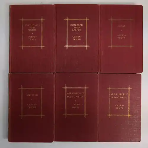 6 Bücher Operntexte, Reclams Rundfunk-Bibliothek, Auber, Beethoven, Bellini ...
