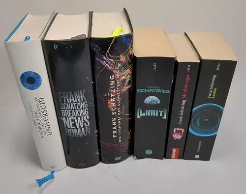 6 Bücher Frank Schätzing: Universum, Schmetterling, Limit, Lautlos, Mordshunger