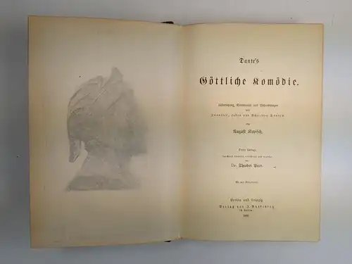 Buch: Dante's Göttliche Komödie, August Kopisch, 1882, J. Guttentag Verlag