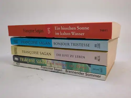 5 Romane Francoise Sagan, Sommer, Waser, Tristesse, Hez, Lust zu leben, 5 Bände