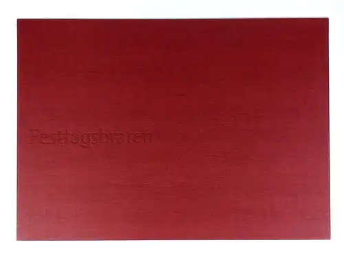 6 typographische Tischsets: FriedeFreudeEierkuchen. 2001, Büchergilde Gutenberg