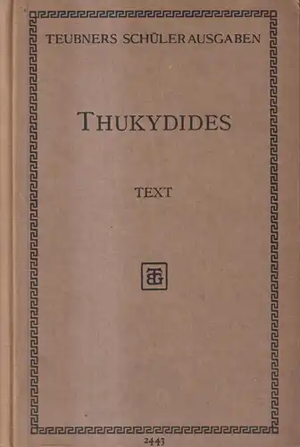 Buch: Thukydides in Auswahl, Carstenn & Lisco, 1928, Teubners Schülerausgaben