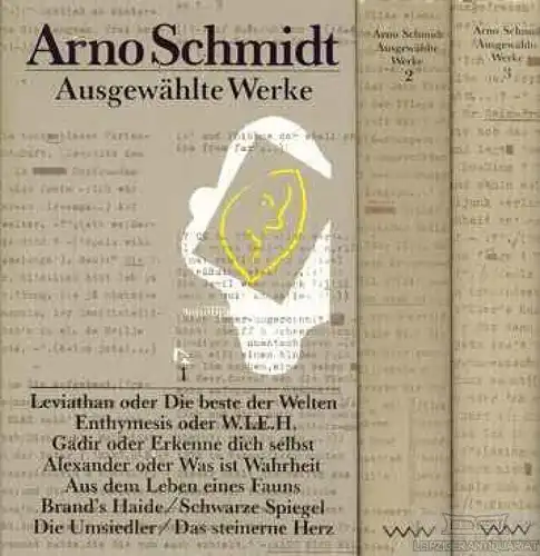 Buch: Ausgewählte Werke, Schmidt, Arno. 3 Bände, 1990, Volk und Welt Verlag