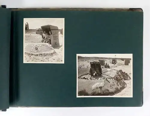 Fotoalbum: Einzigartiges Fotoalbum Familienurlaub im 20. Jahrhundert, Strand