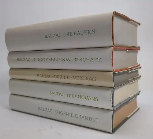 5 Bücher Die menschliche Komödie, Balzac, Aufbau, Bauern, Ehevertrag, E. Grandet