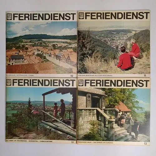 11 Hefte FDGB Feriendienst, Hefte 10-20, Verlag Tribüne, Thüringen