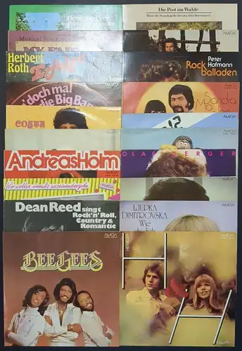 20 verschiedene AMIGA Schallplatten 12" LP, Dean Reed, Hauff & Henkler, H. Roth
