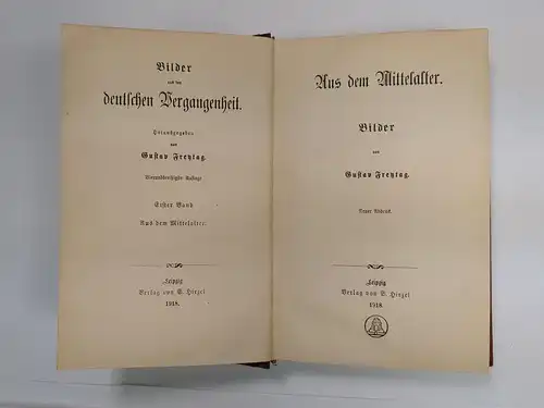 Buch: Bilder aus deutscher Vergangenheit, Gustav Freytag, S. Hirzel, 5 Bände