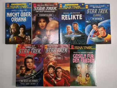 7 Bücher Star Trek, Science fiction, Heyne, Taschenbücher, Raumschiff, Sci-fi