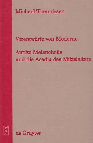 Vorentwürfe von Moderne. Antike Melancholie Vorwort & Acedia des Mittelalters