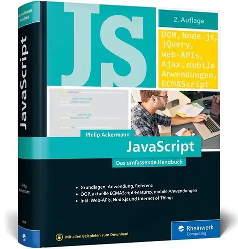 Buch: JavaScript. Ackermann, P., 2018, Rheinwerk, Das umfassende Handbuch