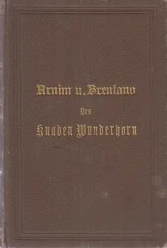 Buch: Des Knaben Wunderhorn. Arnim /  Brentano, Reclam Verlag, Miniaturausgabe