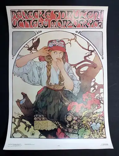 Poster: Gesangsverein mährischer Lehrer. Mucha, Alfons, Pressfoto Prag