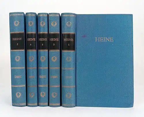 Buch: Werke in fünf Bänden, Heine, Heinrich. 5 Bände, 1959, Volksverlag, BDK