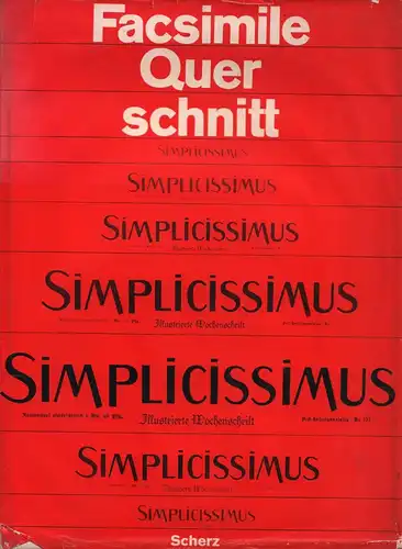 Buch: Facsimile Querschnitt durch den Simplicissimus, Schütze, C., 1963, Scherz