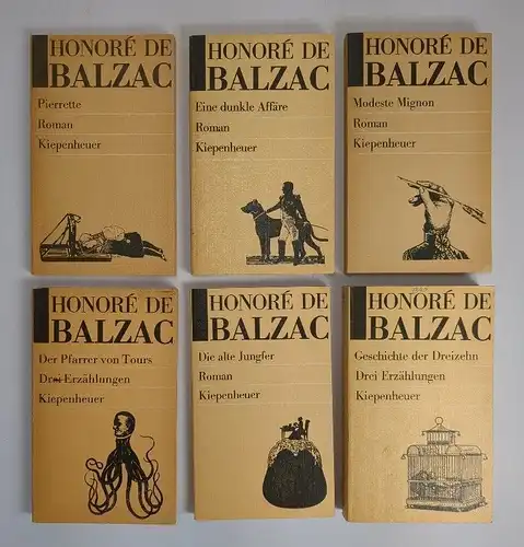 6 Taschenbücher Balzac, G. Kiepenheuer Verlag, Romane, 6 Bände, gebraucht, gut
