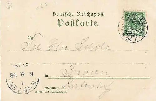 AK Historische Windmühle Potsdam. ca. 1898. Postkarte, gut