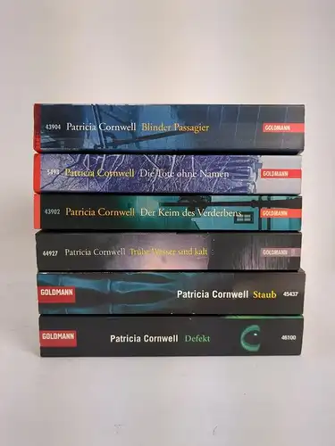 6 Bücher Patricia Cornwell: Kay-Scarpetta-Romane, Goldmann, Defekt, Staub, ...