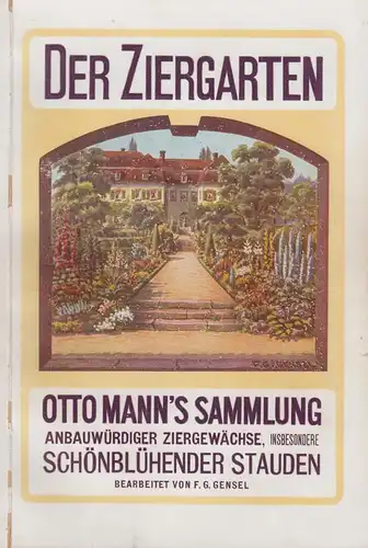 Buch: Der Ziergarten. Mann, Otto, 1915, Selbstverlag, gebraucht, gut