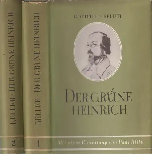 Buch: Der grüne Heinrich, 2 Bände. Keller, Gottfried, 1953, Hentschel Verlag