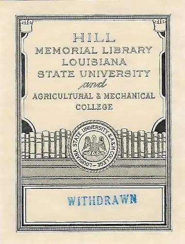 Original Kupferstich Exlibris: Hill Memorial Library Louisiana State University