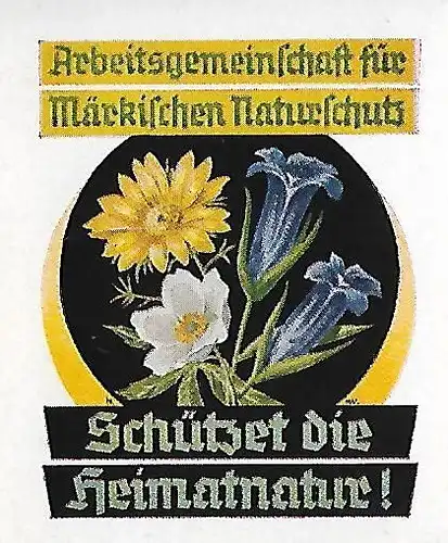 Original Druck Exlibris: Schützet die Heimatnatur! Arbeitsgemeinschaft, gut