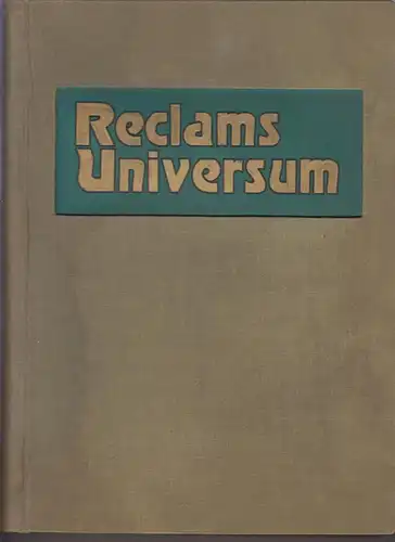 Zeitschrift: Reclams Universum - XLII, 26 - XLIII, 52, 1927, Ph. Reclam, gut