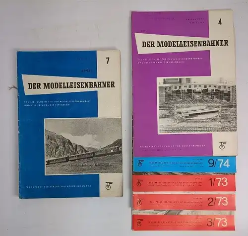 11 Hefte Der Modelleisenbahner Nr. 7-12/67, 4/69, 1-3/73, 9/74, Transpress Vlg.