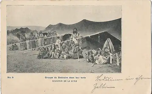 AK Groupe de Bedouins dans leur tente. ca. 1915, Postkarte, gebraucht, gut