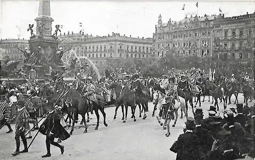 AK Historischer Festzug. Universitäts-Jubelfeier in Leipzig. ca. 1909, gut