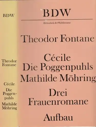 Buch: Cecile. Die Poggenpuhls. Mathilde Möhring, Fontane, Theodor. 1988