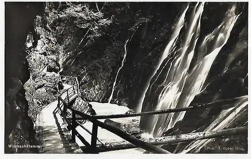 AK Wimbachklamm. ca. 1926, Postkarte, gebraucht, gut