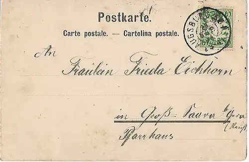 AK Schloss Pourtales am Thuner See. ca. 1905, Postkarte, gebraucht, gut