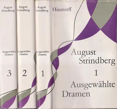 Buch: Ausgewählte Dramen in drei Bänden, Strindberg, August. 3 Bände, Hinstorff