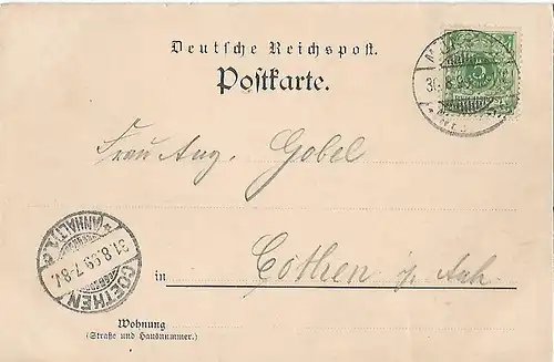 AK Münster I. W. Rathaus. ca. 1899, Postkarte, Verlag Strietholt & Neumann, gut