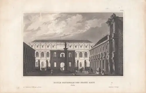 Ecole Nationale des Beaux Arts (Paris). aus Meyers Universum, Stahlstich. 1850