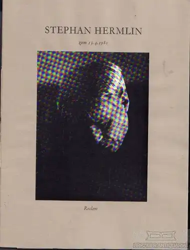 Buch: Stephan Hermlin zum 13.4.1980, Kant, Hermann. 1980, gebraucht, gut