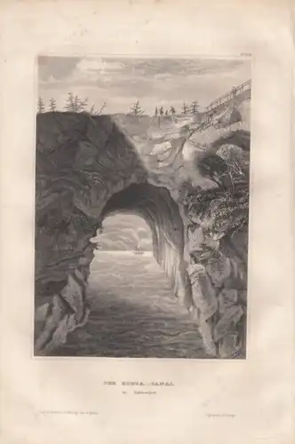 Der Goeta-Canal in Schweden. aus Meyers Universum, Stahlstich. Kunstgrafik, 1850