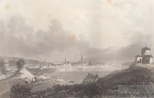Gothenburg in Schweden. aus Meyers Universum, Stahlstich. Kunstgrafik, 1850