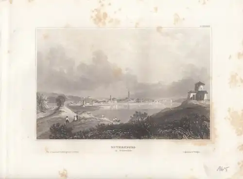 Gothenburg in Schweden. aus Meyers Universum, Stahlstich. Kunstgrafik, 1850