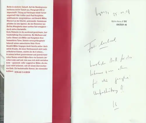 Buch: Die Erlöser AG, Kern, Björn. 2007, Verlag C. H. Beck, gebraucht, gut