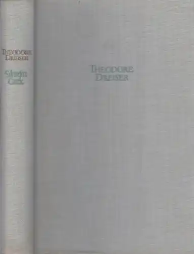 Buch: Schwester Carrie, Dreiser, Theodore. 1953, Aufbau-Verlag, Roman