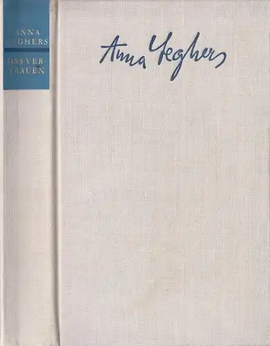 Buch: Das Vertrauen, Seghers, Anna. 1968, Aufbau-Verlag, Roman, gebraucht, gut