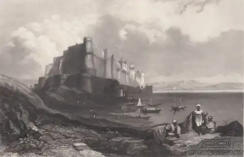 Die Citadelle von Agra. aus Meyers Universum, Stahlstich. Kunstgrafik, 1850