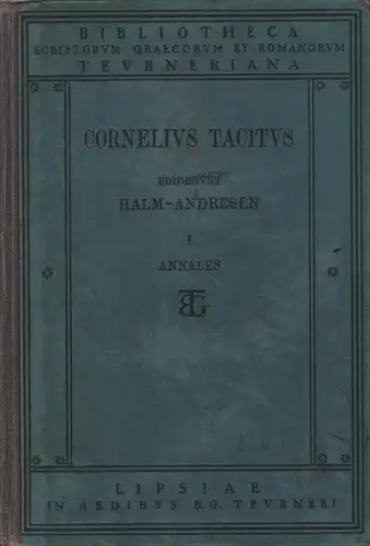 Buch: Cornelius Tacitus: Annales I, Tacitus. 1913, gebraucht akzeptabel