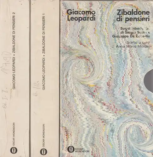 Buch: Zibaldone di pensieri. Leopardi, Giacomo, 1972, Arnoldo Mondadori Editore