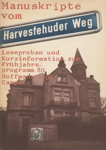 Buch: Manuskripte vom Harvestehuder Weg, Kühn, Heinz (u.a.), 1980