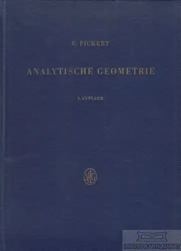 Buch: Analytische Geometrie, Pickert, Günter. 1964, gebraucht, gut